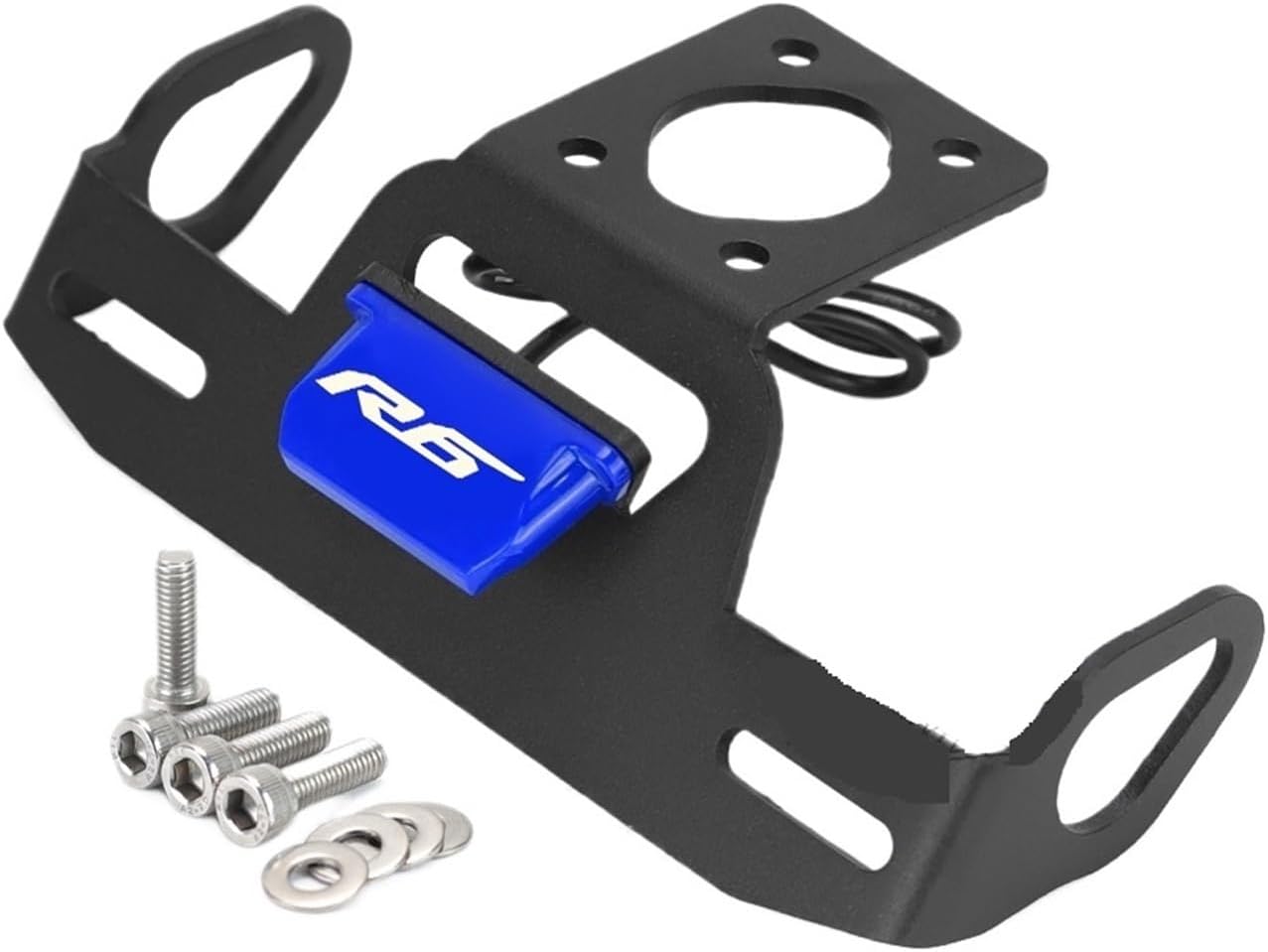 Compatible with YZF R6 2006-2022 License Plate Holder Motorcycle Accessories Number Bracket Tail Tidy Eliminator Frame YZFR6(Blue)