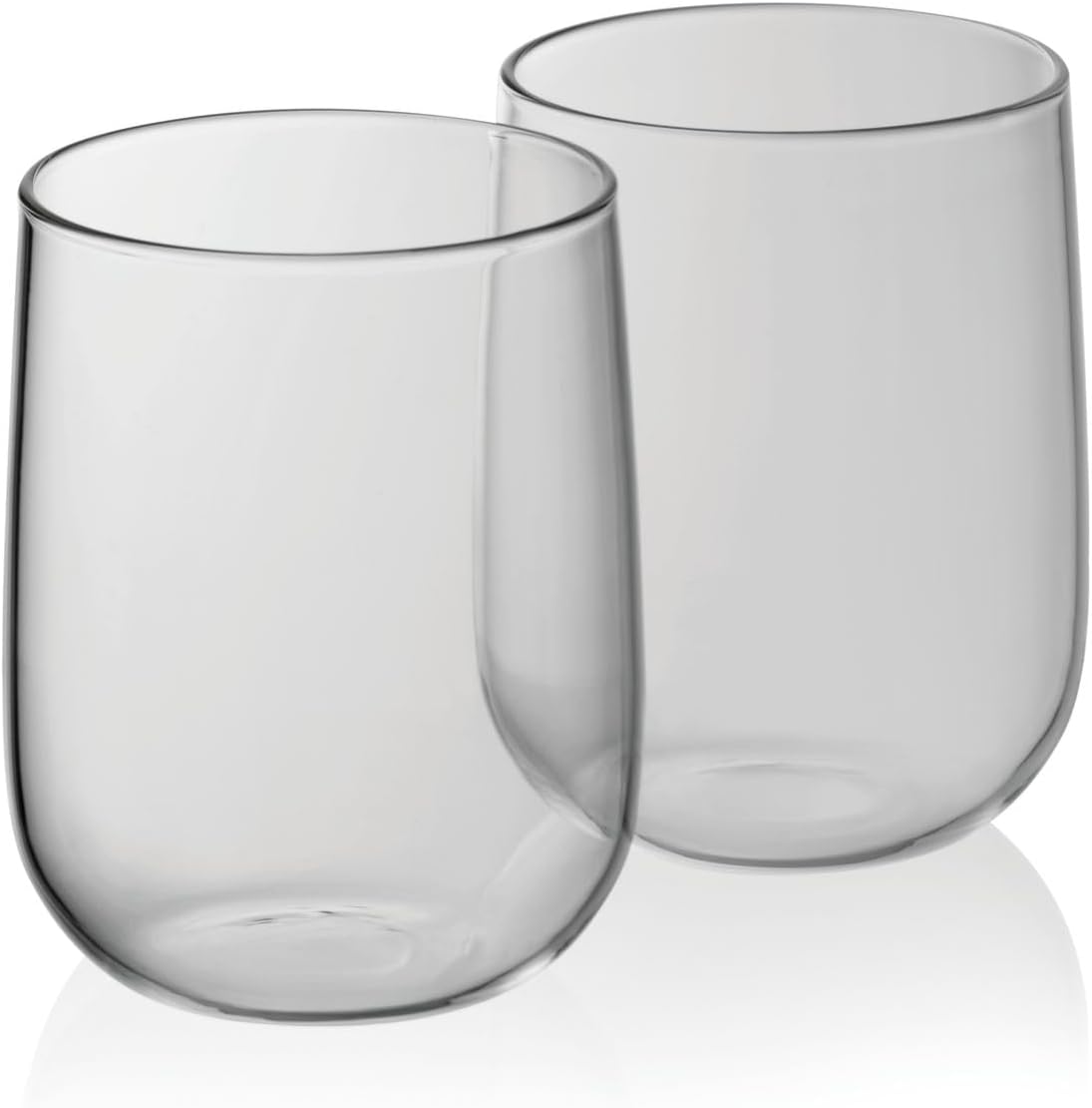 Kela Tumbler, Clear, Size: 0.3 x 3.7 inches (8 x 9.5 cm), Water Glasses, 2P Set, 12.8 fl oz (325 ml) Fontana 12417
