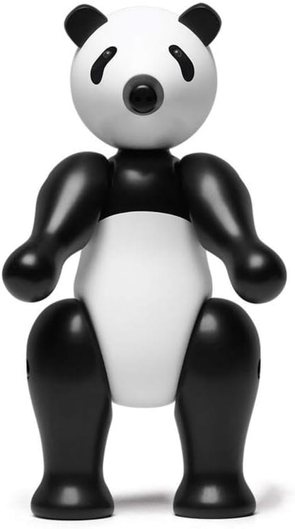 Kay Bojesen Panda WWF Small Figures 15 cm Wooden Figures Decoration Black