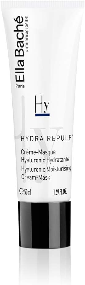 Hyaluronic Moisturising Cream-Mask | Concentrates hyaluronic acid, muscat rose essential fatty acids, and grapevine flower polyphenols, for an instant "shot" of hydration | Made in France | 50 ml