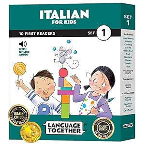 Italian for Kids: First Readers Box Set – 10 Beginning Readers with Online Audio | Build Confidence with Italian Words | Ages 3-8 by Language Together (Italian Edition) Paperback – August 1, 2022