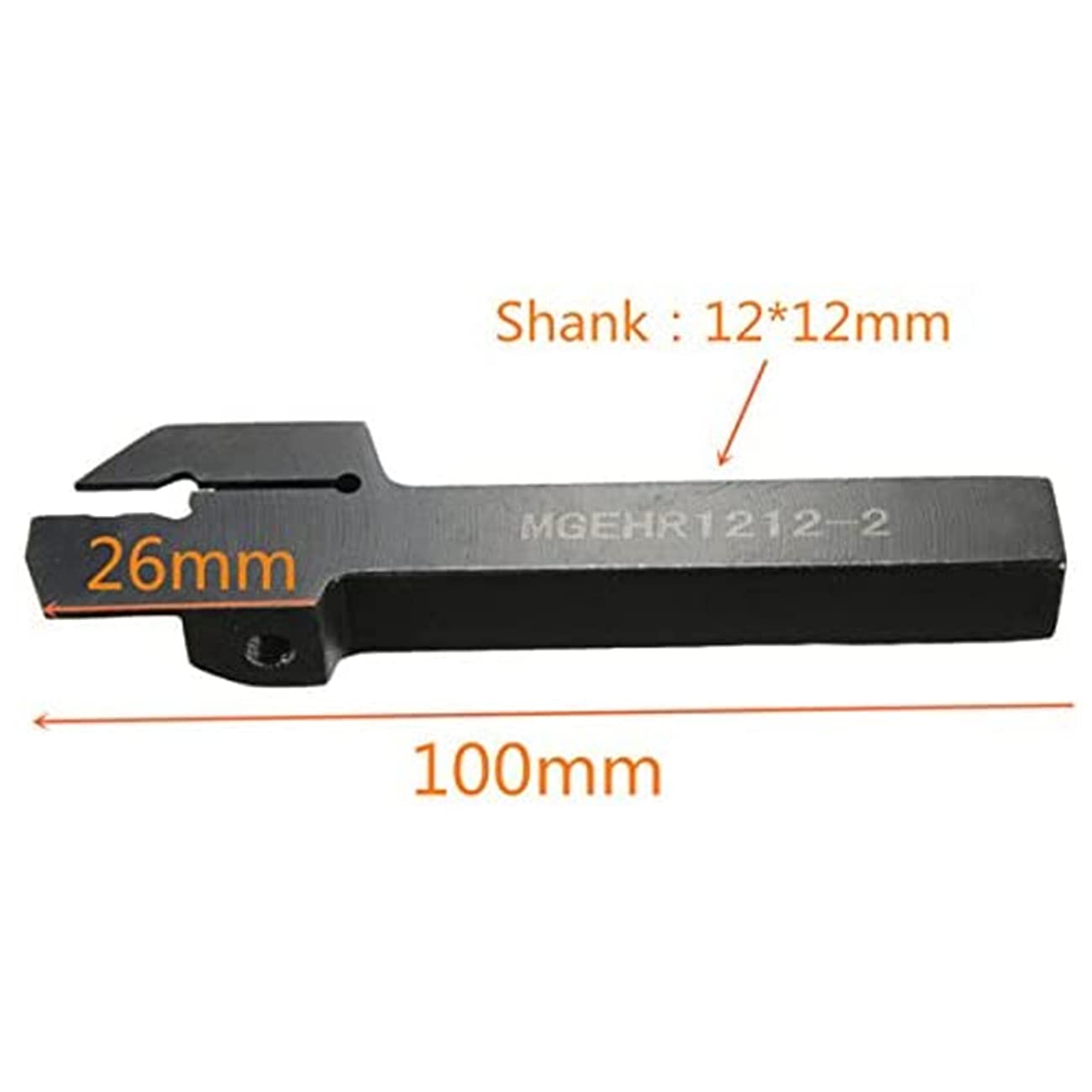 MGEHR1212-2 Porte-outil de Tournage de Tour CNC avec 10 PCS MGMN200 Inserts et Clé Outil de Rainurage 100mm Coupe de 2mm pour Métal et Bois