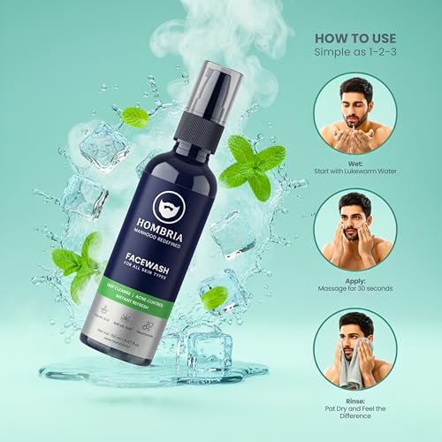 Image of Face Wash for Men | Fight Acne & Pimples, Brighten Skin, Deep Pore Cleansing, Oil Control, Instant Cooling Refreshing Feel - Multi-Action Formula ; All Type Skin ; 150 ml ; Pack of 2 ( 2 * 150ml)