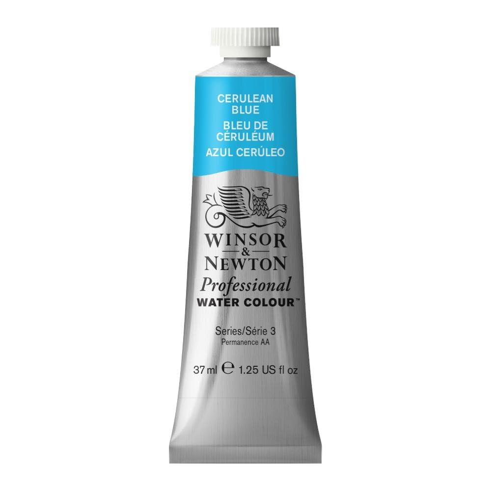 Winsor & Newton 37 ml Tube Professional Water Colour, Cerulean Blue