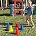 Covelico Ring Toss Game, Obstacle Course for Kids 3-5 & Birthday Party Games, Carnival Bean Bags for Tossing Gross Motor Toys for Toddlers 3-5, 12 Rings & 12 Bean Bags, 6 Cones for Kids, PE Equipment