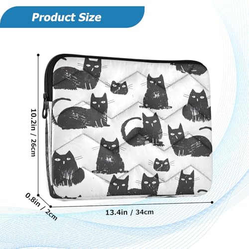 Funda para portátil compatible 13-14 pulgadas negra acolchada miniatura 3