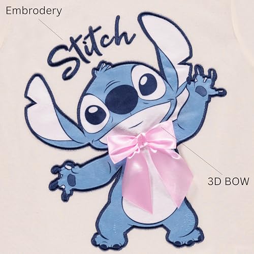 Image of Disney Lilo and Stitch Girls Short Sleeve T-Shirt- Stitch Girls Tee Sizes 4-16