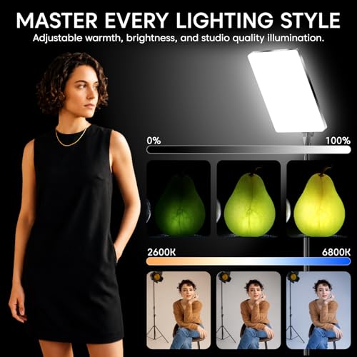 Image of Sounce 75W Professional Fill Light with Remote | 700 LEDs | 96+ CRI | 2800K-6800K Colour Temperature | Adjustable Brightness | 180 Tilt | Soft Studio Light for YouTube & Video Shoots