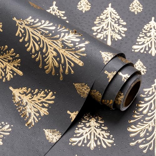 WRAPAHOLIC 3D Kraft Christmas Wrapping Paper Roll...