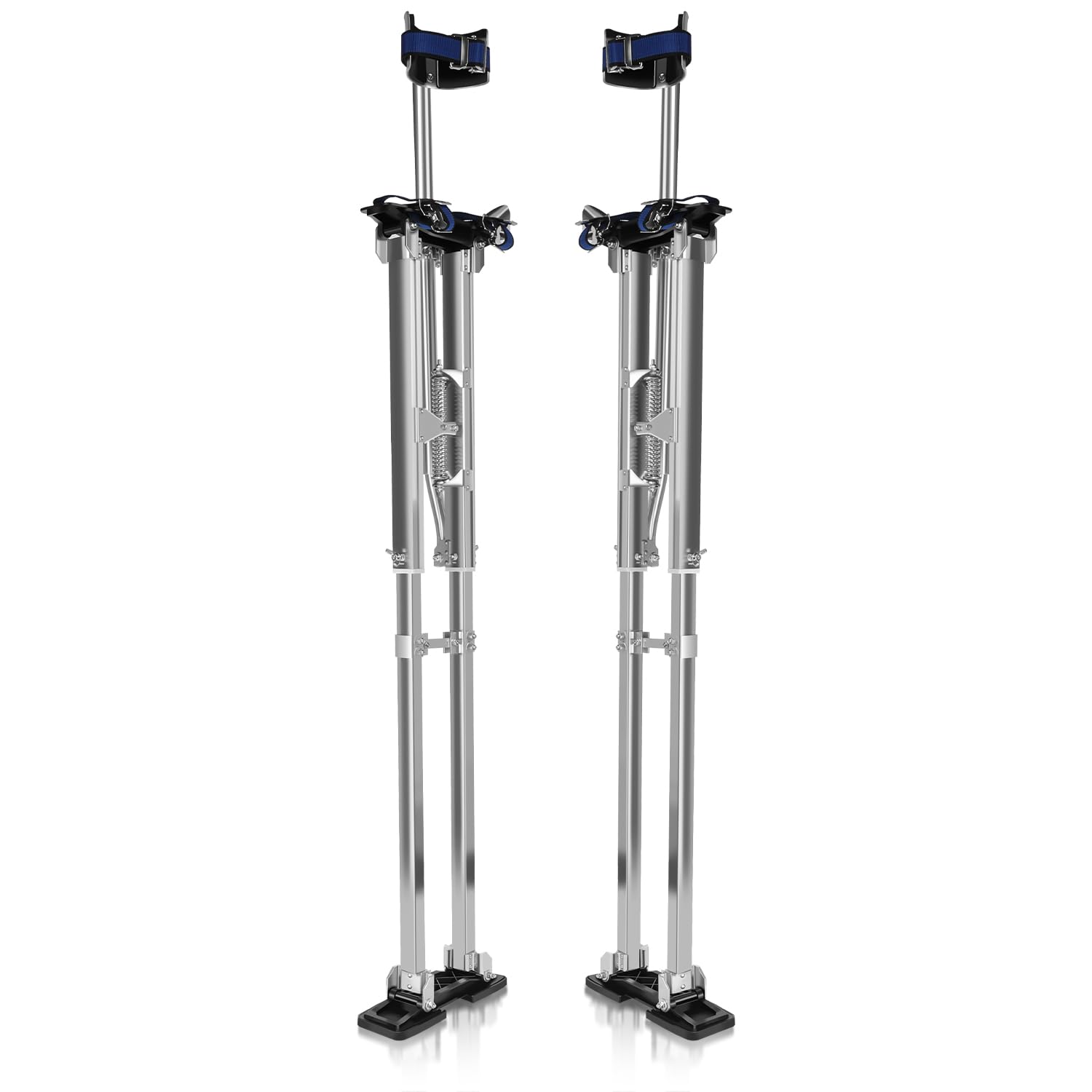 Drywall Stilts, 48-64 Inch Adjustable Height Aluminum Stilts, 225 lbs Capacity, Ideal for Painting, Drywall, Cleaning, Pruning and Stage Use