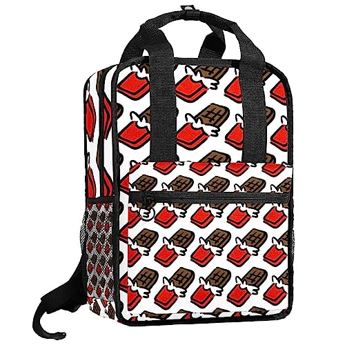 Sacs à dos pour garçons multicolore de 35.5 cm avec motif chocolat