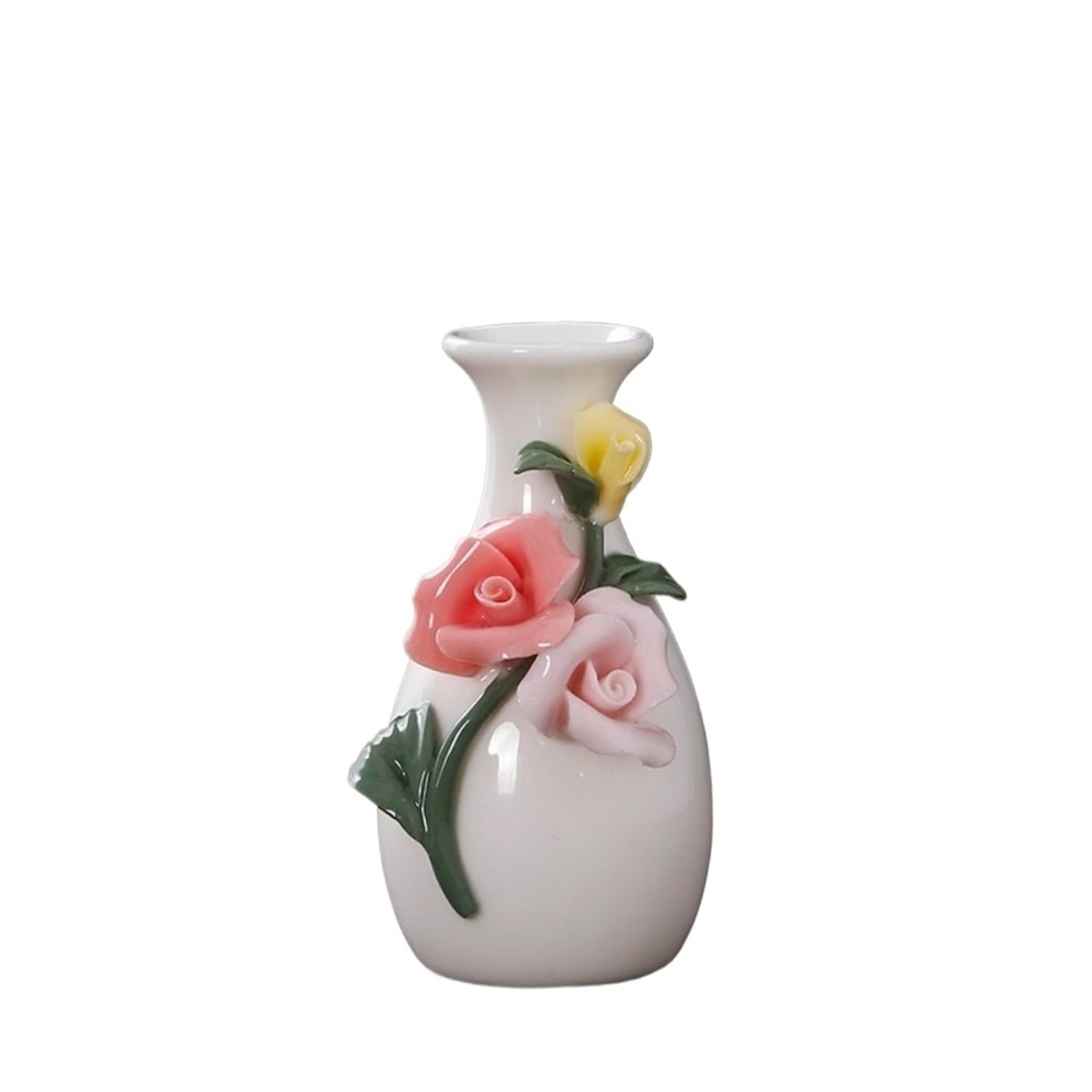 Mini Vase Handmade Flower Vases Hydroponic Mini Inserted Dry Fragrance Bottle Home Decorations Floreros Vintage(10cm-B)