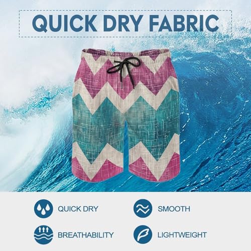 Men's Swim Trunks Quick Dry Board Shorts with Pockets Beach Shorts Purple Gradient Pattern Bathing Suits for Men3