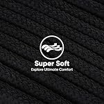 HOMEXCEL 5 Pack Large Microfiber Hair Towel Wrap for Women, Black- 40 x 20 inches Super Soft, Fast Drying Turbans for Long, Thick, Curly Hair - Anti Frizz Wrap with Elastic Strap - Image 2