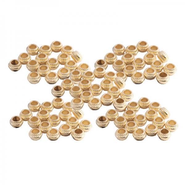 SNAPPSY 3x200 Pieces Round Spacer Beads DIY Crafts Making Jewelry Findings Gold-picture-19