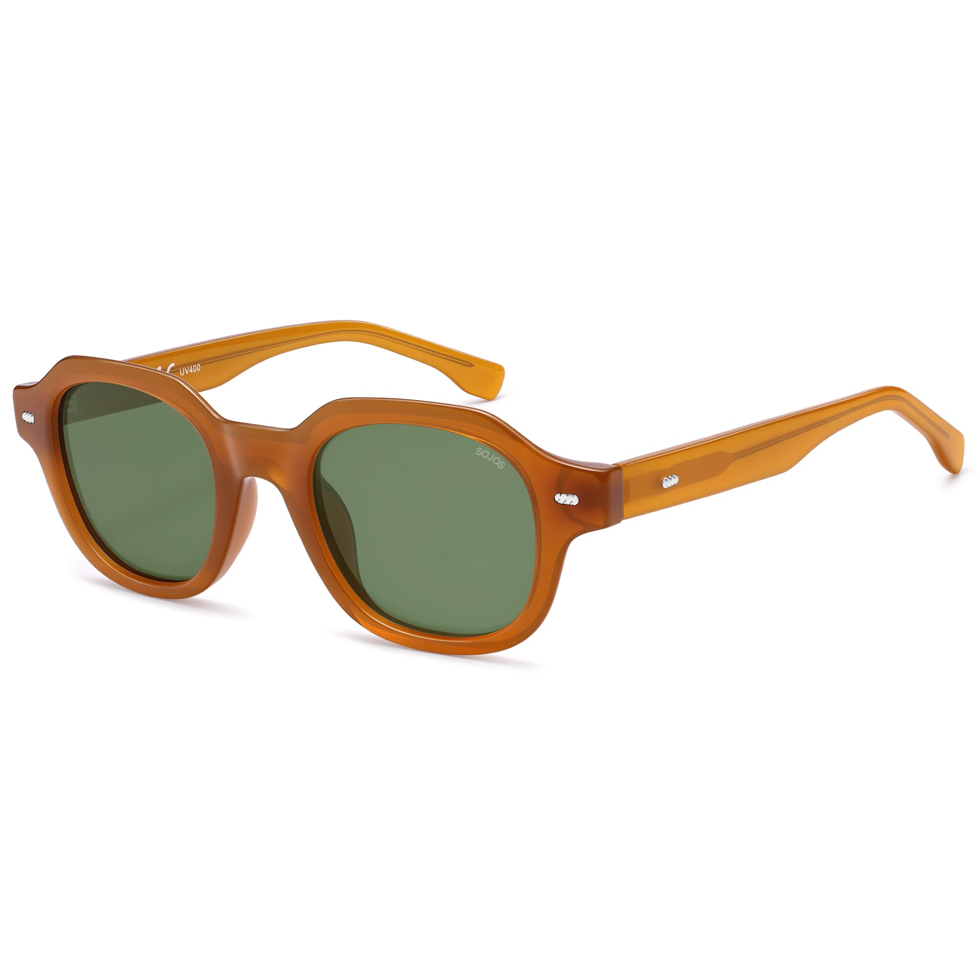 SOJOS Retro Polygon Round Polarized Sunglasses