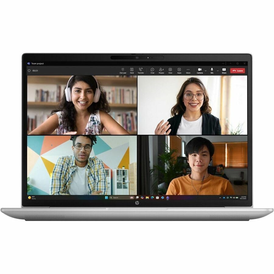 Image of HP ProBook 4 G2i 14 inch Touchscreen Copilot+ PC Notebook - WUXGA - Intel Core Ultra 5 Series 3 325-16 GB - 512 GB SSD - English Keyboard - Pike Silver - Intel Chip - 1920 x 1200 - Windows 11 Pro - - in
