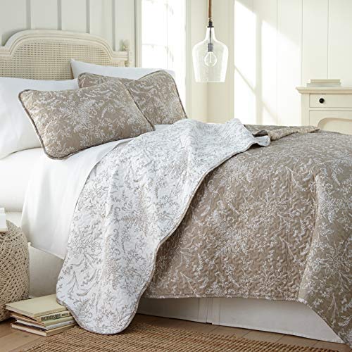 Southshore Fine Living, Inc. Quality Bedding Set, Lightweight Quilt Set, Coverlet Bedspread, 3 Pc, Winter Brush Warm Sand, Full/Queen #TOP17