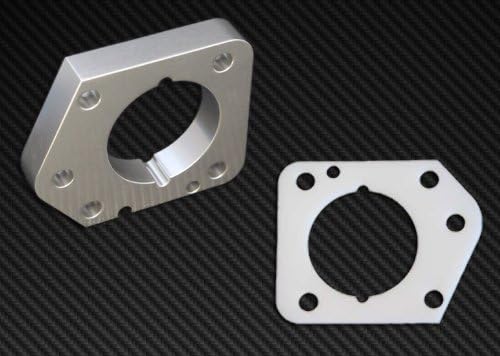 Torque Solution Throttle Body Spacer (Silver) Fits Civic LX,EX,DX R18 2006-2011