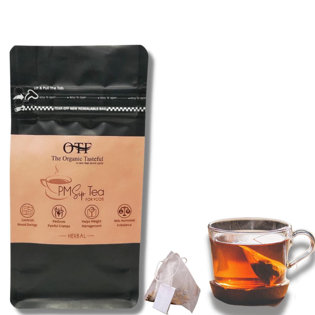 OTF Spearmint PM-Sip Period Herbal Tea - With Shatavari and Chasteberry Helpful In PCOS-OD, Hormonal Imbalance, Irregular Periods, Facial Hairs (14 Tea Bags) (B09QXHQY6G) Amazon Price History, Amazon Price Tracker
