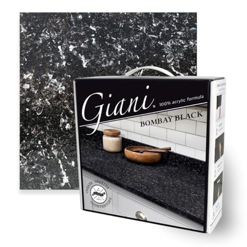 Giani Granite Countertop Paint Kit 2.0-100% Acrylic (Bombay Black)