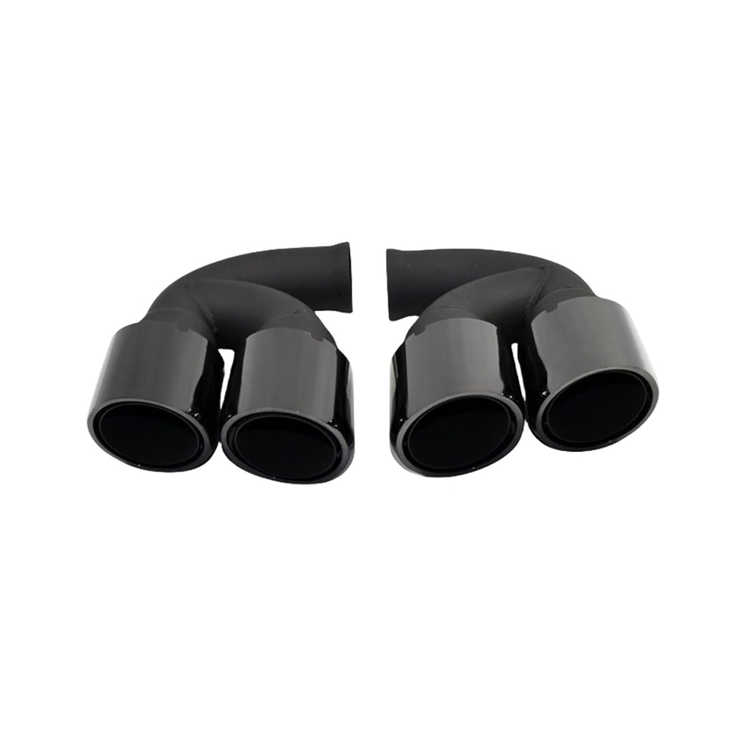 Ponta de Escape Quadra Preta para Porsche Cayenne 958 92A V6 V8 2011-2014 - Acessórios para Carros, Sistema de Escape e Silenciador (Curta)