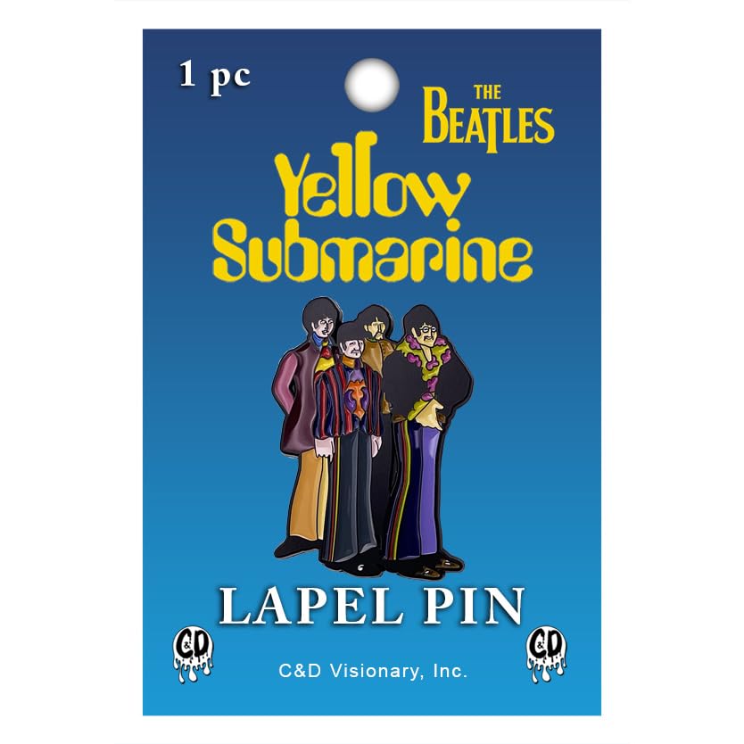 The Beatles Yellow Submarine The Band Metal Lapel Pin - Les Beatles, Paul McCartney, John Lennon, RIngo Starr, George Harrison The Beatles Yellow Submarine The Band Metal Lapel Pin