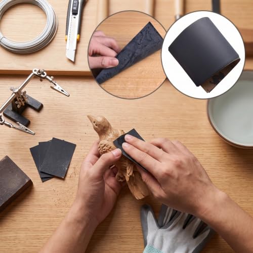 Image of Abrasive Dry Wet Waterproof Sandpaper Sheets Assorted Grit of 400 / 600 / 800 / 1000 / 1200 / 1500 for Furniture, Hobbies and Home Improvement (12 Sheets)