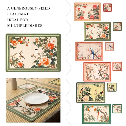 Lot de 6 sets de table antidérapants 50x35cm imperméables - 8