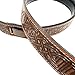 Walker And Williams M-20-BRN Bourbon Brown Leather Premium Padded Mandolin Strap With Celtic Chain Design, For Mandola, Bouzouki or Ukulele. For F And A Type Mandolins