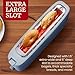 Elite Gourmet ECT2517OX SLIMTOAST™ 2-Slice, Long Slot Toaster, Cool-touch Body, 6 Toast Settings & Cancel Function, Extra Wide 1.5” Slot Easily Fits Bread, English Muffins, Bagels & Waffle, Ocean Blue