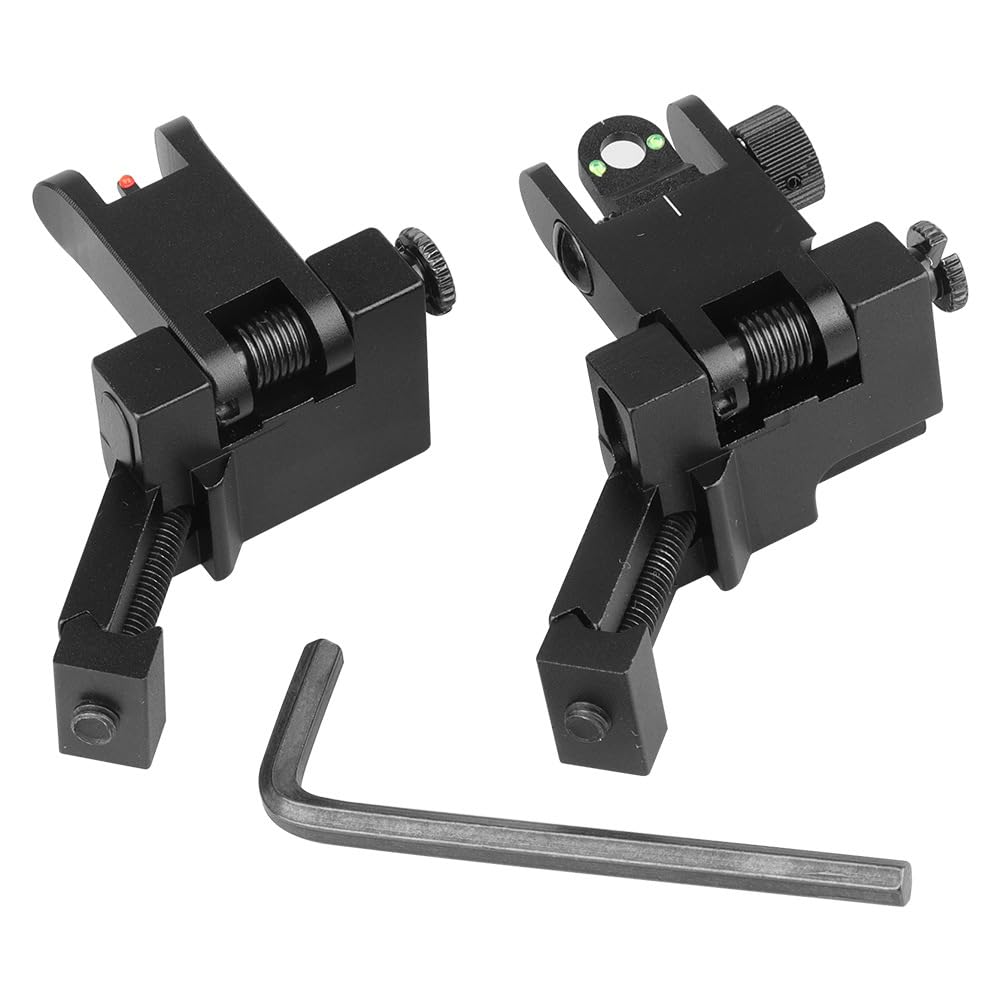 Folding 45 Degree Quick Conversion BUIS Optic Iron Sight for AR15 Front and Rear Wheels