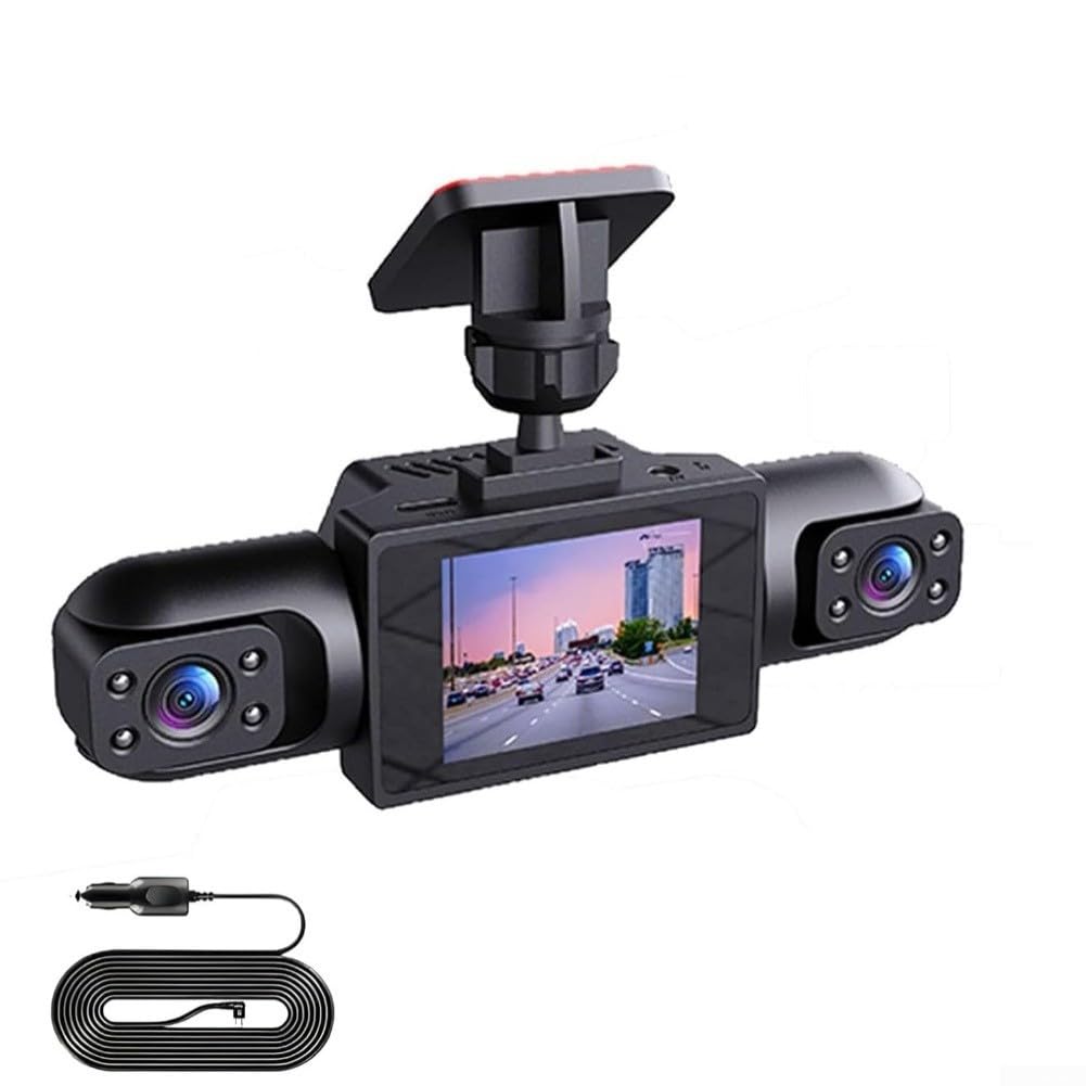 Caméra embarquée de voiture à vue complète à 360°, 4K UHD avant et arrière latérale 1080p, avec détection de mouvement, prend en charge l'enregistrement de vélo, caméra de surveillance intelligente de