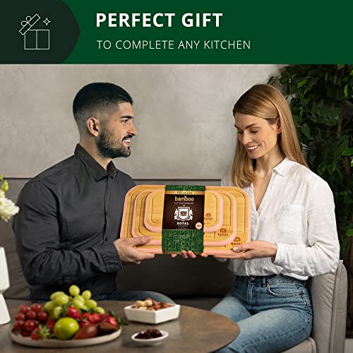 Wood Cutting Boards / Bamboo Chopping Board Set For Kitchen (Pink) #TOP6