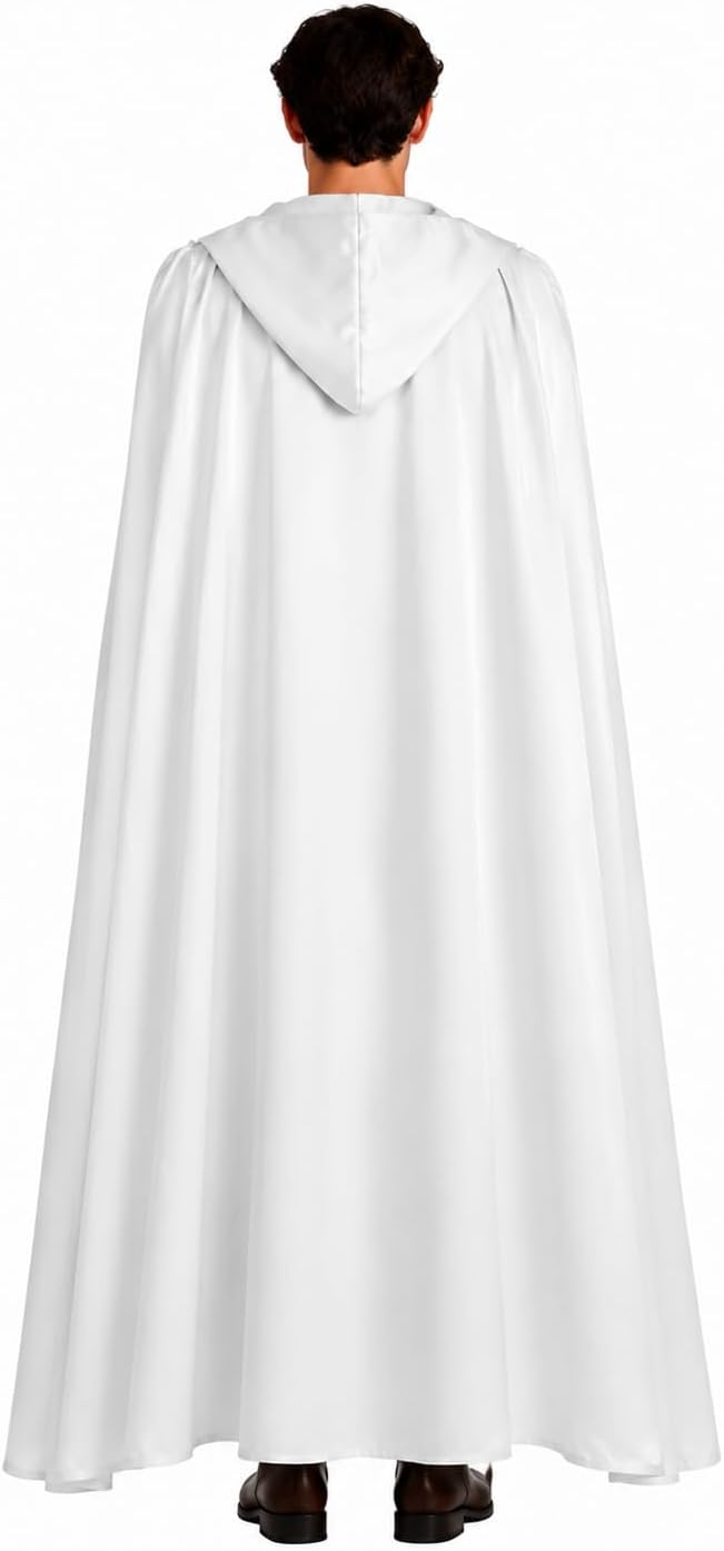 Adult Gandalf Cosplay Costume Gandalf Wizard Robe Cloak Robe Hooded Cloak Outfits for Halloween Carnival Party