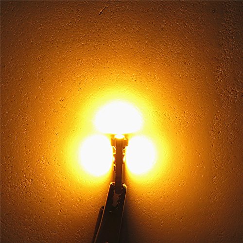 Image of WLJH Extremely Bright Yellow Dash Instrument Cluster Panel Gauge Bulbs + Climate Control Lights + Clock Light Led Kits for Lexus IS300 2001-2005, Pack of 12 | 3030 SMD, Dimmable, 360 Illumination, Warm Amber Light, Gauge Backlight, Climate Panel Light, Time Display, 12-Pack