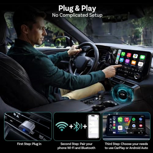 OTTOCAST Mini Nova Wireless CarPlay & Android Auto Adapter, 2-in-1 Convert Wired to Wireless, Plug & Play, Fast Auto Reconnect, Compact Mini Design for iPhone iOS 10+ & Android 11+ - image 3