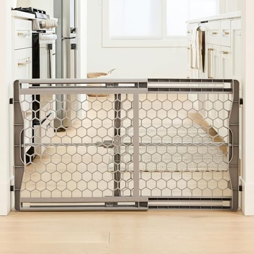 Regalo Safety 28'-42' Extra Wide Expandable Baby Gate for Doorways & Bottom of Stairs, Pressure Mounted Safety Gate for Babies, Toddlers & Pets, Tested & Safe for 30 Years, American Designed and Owned