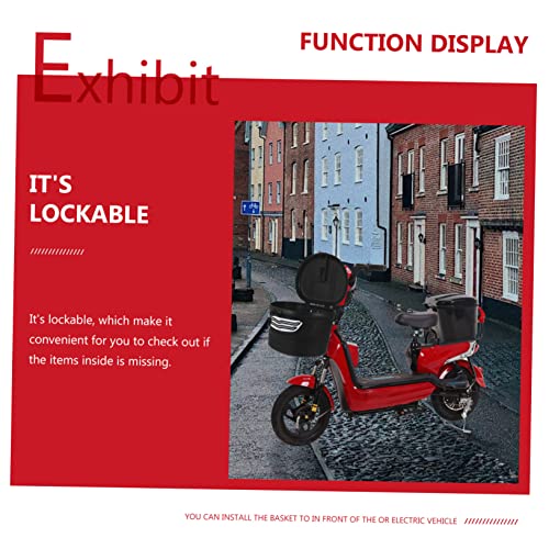 Garneck 1satz Elektrischer Fahrradkorb Mit Schloss Lockable Front Frame Storage Bikes Und Fahrräder Robuste Aufbewahrungslösung Für Helm Und Zubehör
