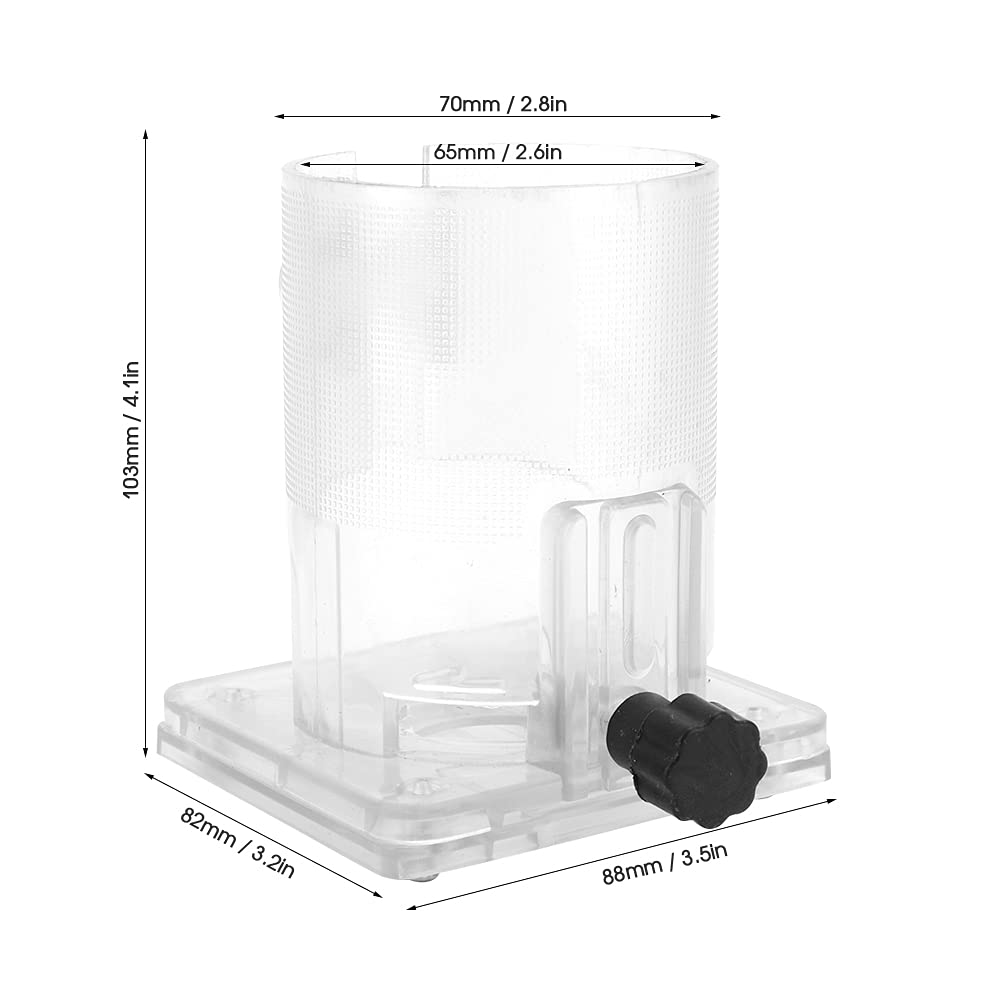 Transparent Router Base For Woodworking Trimmer – Premium PC Plastic, Clear View, Knob Adjustment, Standard Or Thick Version