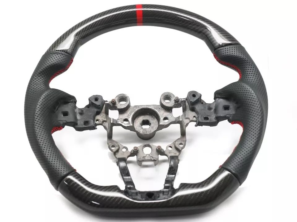 Carbon-Lenkrad, perforiertes Leder, rote Streifen, kompatibel mit MX-5 ND 2015–2024