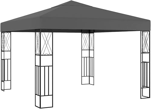carpas para patio, cenador emergente, tienda de campaña, cenador de 9.8 x 9.8 pies, tela antracita, adecuado para exteriores, jardín, camping