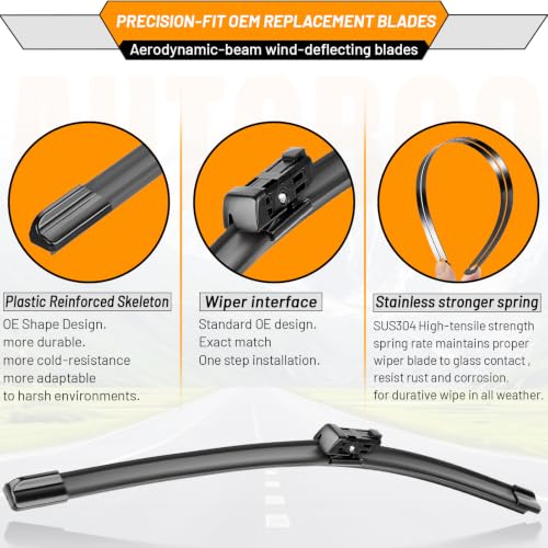 Image of AUTOBOO Windshield Wiper Blade Replacement for Volkswagen Tiguan 2018-2025