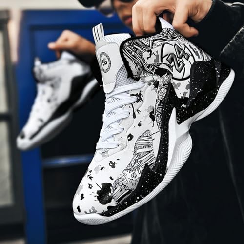 Image of Men's Basketball Shoes Fashion Printed Sneakers