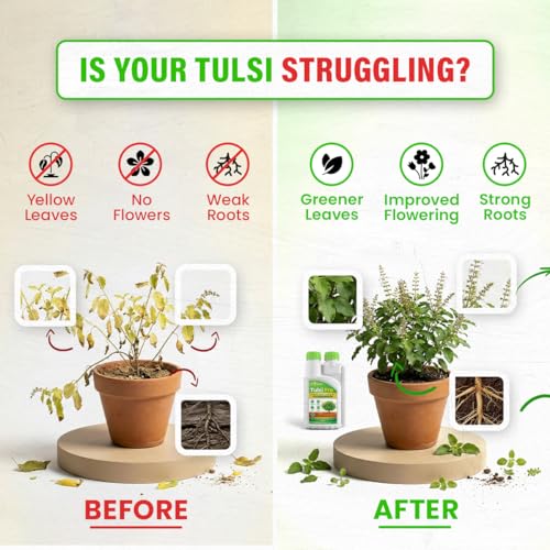 Image of Go Garden Organic Liquid Potting Mixture for Tulsi Plants 250ml | Tulsi fertilizer for tulsi plant Boost Growth, Roots & Flowering | Natural Liquid Fertilizer for Holy Basil, Indoor & Outdoor Plants