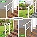 Hand Rails for Outdoor Steps,2 Step Stair Handrail & Indoor Stair Railing Kit，White Railings for Outdoor Steps and Hand Rails for Seniors for Porch（2 Step White）