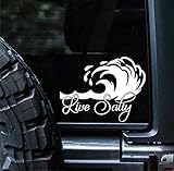 Sunset Graphics & Decals Live Salty Decal Vinyl Car Sticker Tropical Beaches Vacation | Cars Trucks...