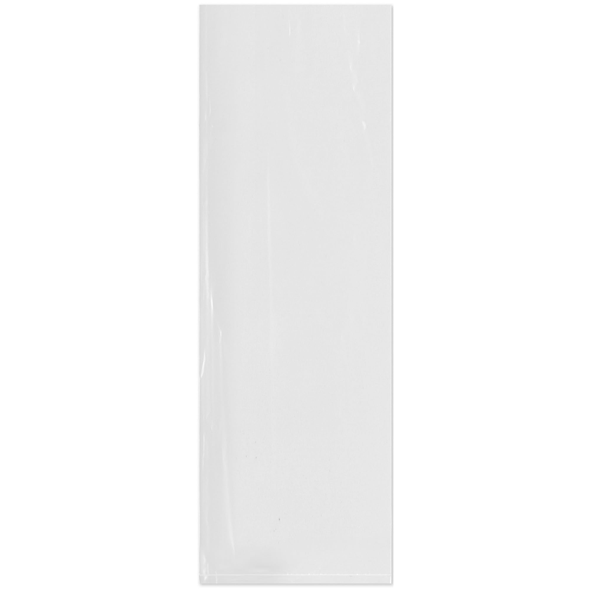 Plymor 6" x 18" (Case of 1,000), 2 Mil Flat Open Clear Plastic Poly Bags
