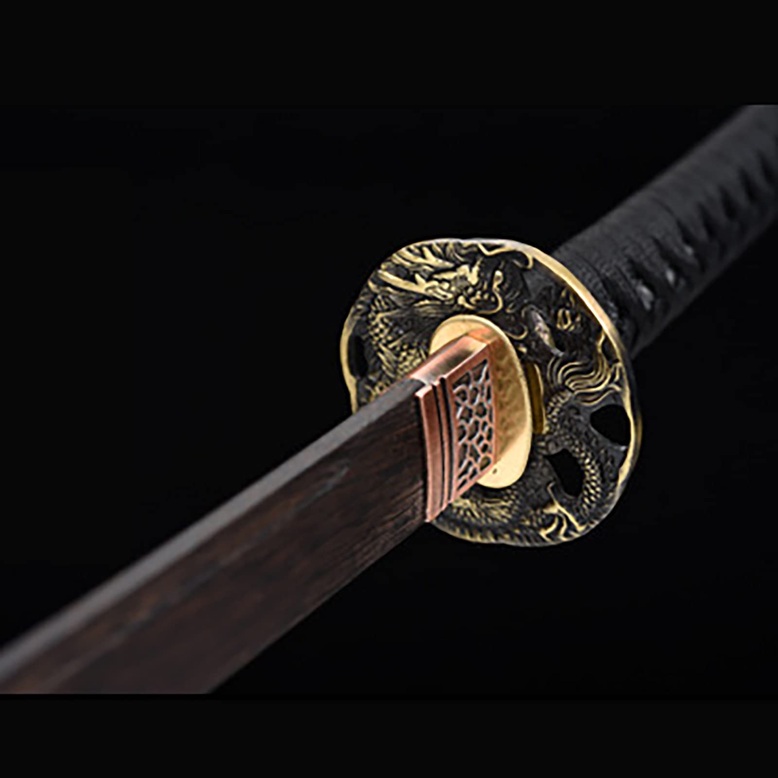 Katana en Palissandre Naturel, épée de samouraï en Bois Faite à la Main avec Gaine, Bokken de 103 cm pour l'affichage, la Collection de Cosplay et l'entraînement au Kendo-I