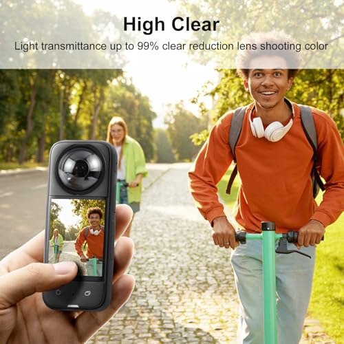 Image of CEUTA for Insta 360 x3 Lens Protector, Dual Lens Guards for Insta360 X3 Protective Case PC Protective Cover Sticky Lens Guards for Insta 360 x3 Accessories Waterproof